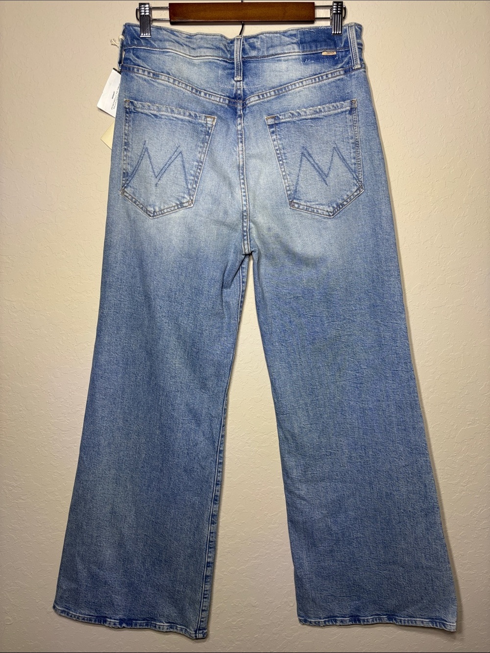 MOTHER Superior The Tomcat Roller High Rise Wide Leg Jeans/faded wash 31 NWT - Picture 8 of 13